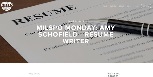 Amy Schofield was interviewed by the Milspo Project